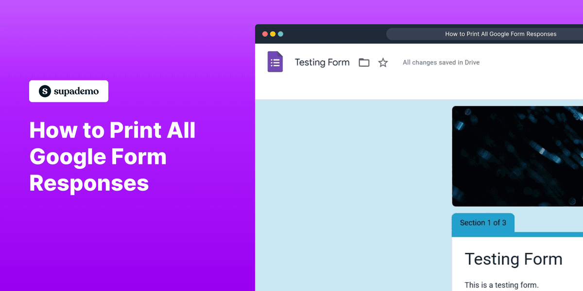 How to Print All Google Form Responses
