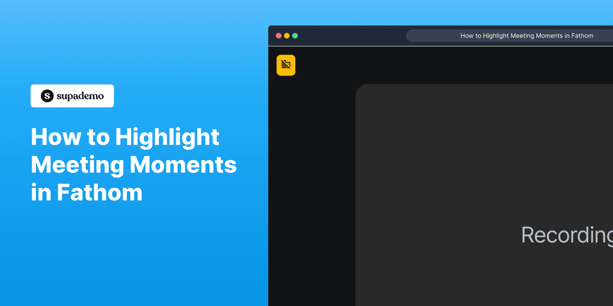 How to highlight meeting moments in Fathom