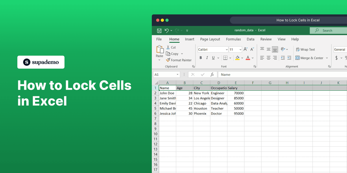 How to Lock Cells in Excel