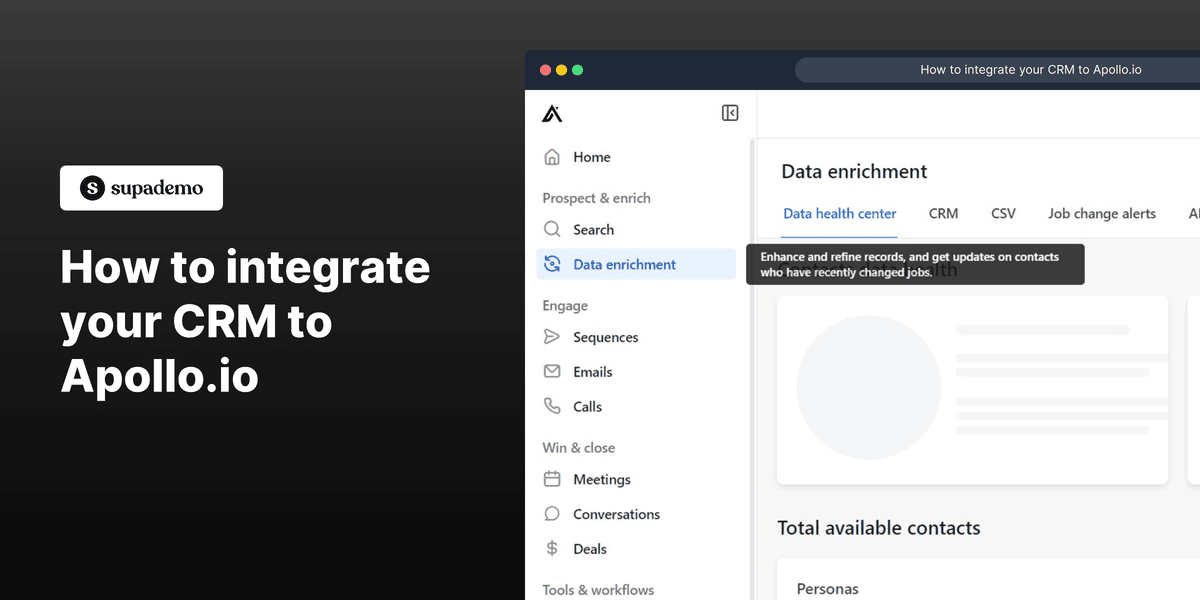 How to integrate your CRM to Apollo.io