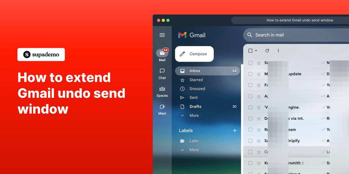How to extend Gmail undo send window