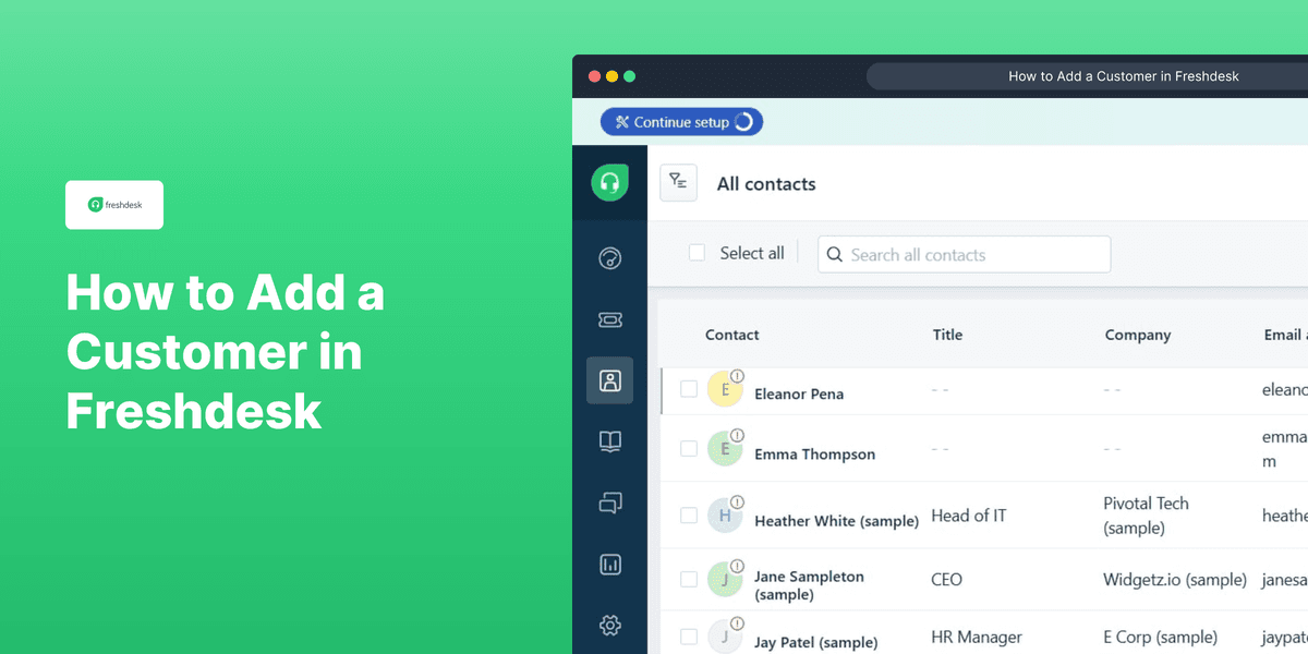 How to add a customer in Freshdesk