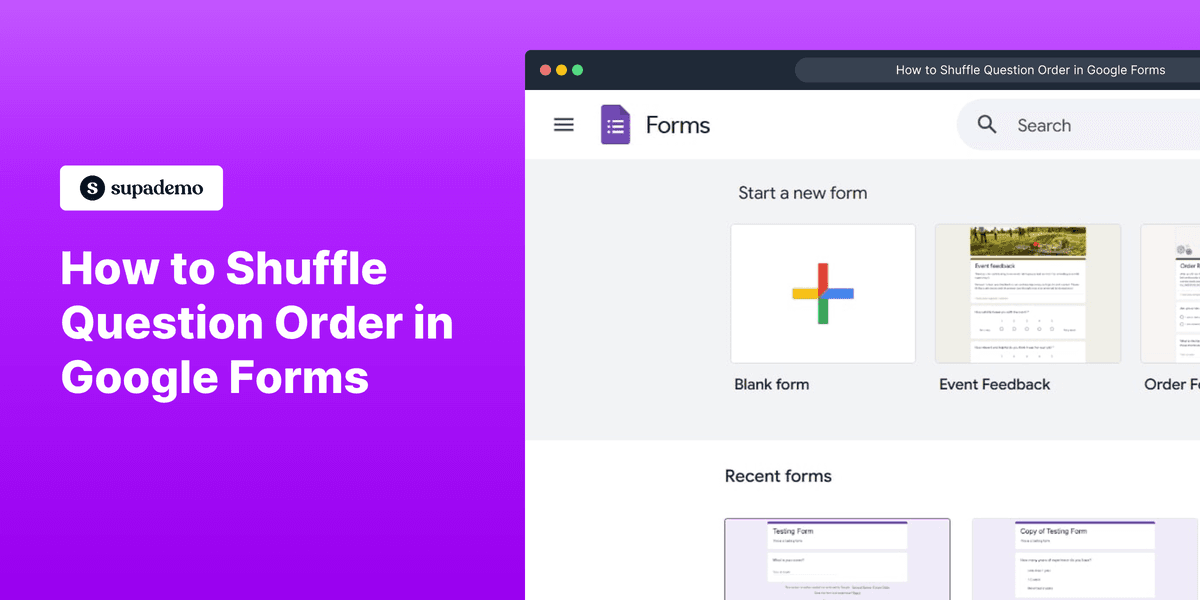 How to Shuffle Question Order in Google Forms