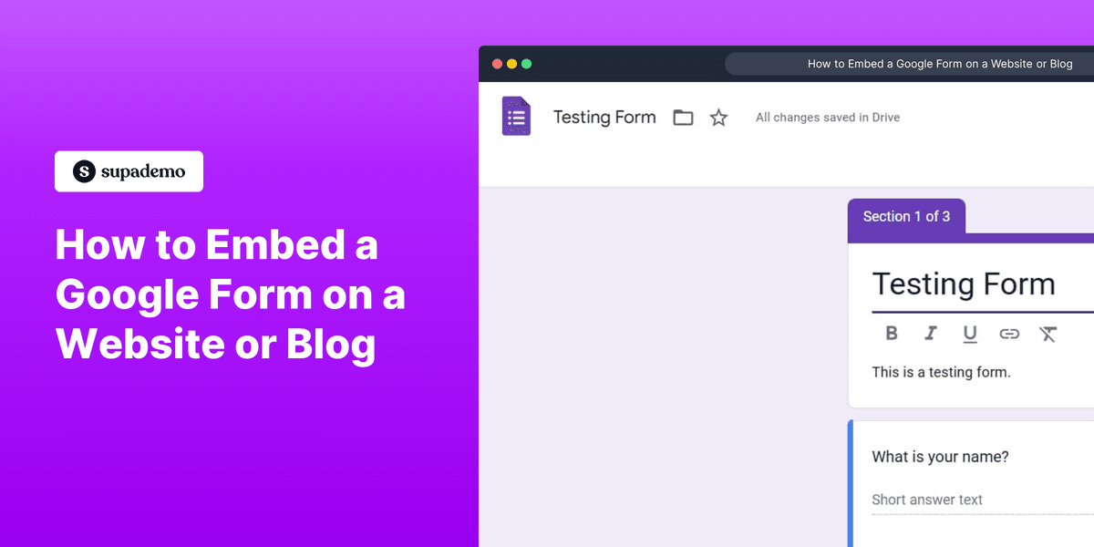 How to Embed a Google Form on a Website or Blog