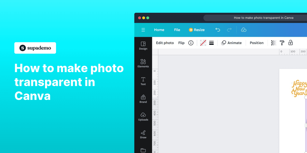 How to Make photo transparent in Canva