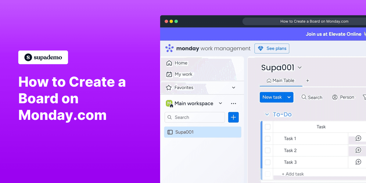 How to create a board in Monday.com