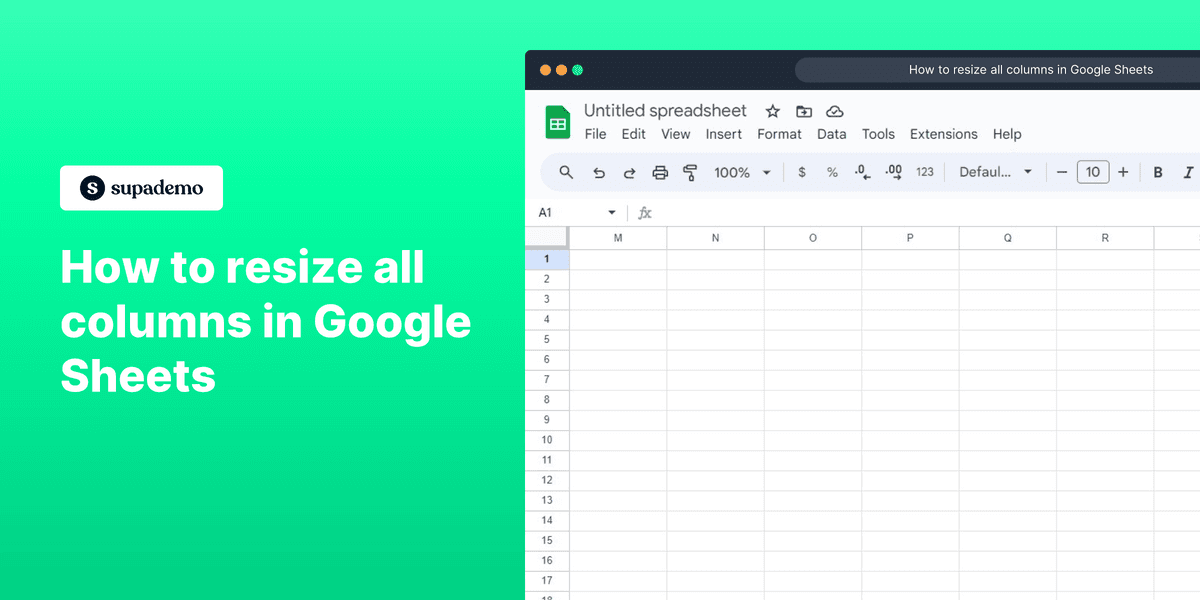 How to resize all columns in Google Sheets