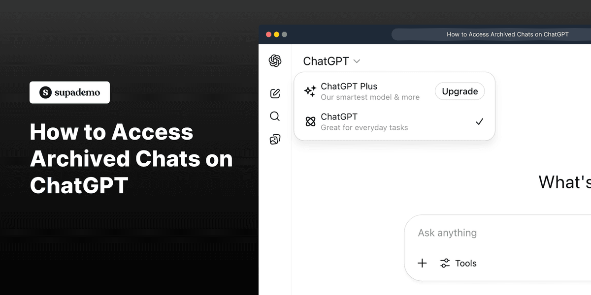 How to access archived chats on ChatGPT