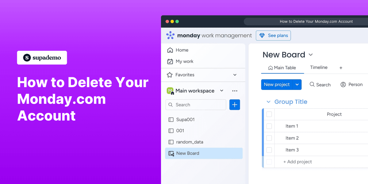 How to delete your Monday.com account