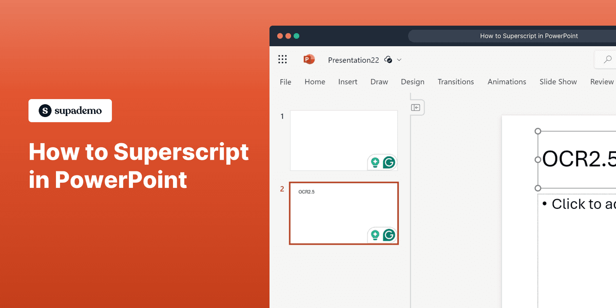 How to Superscript in PowerPoint