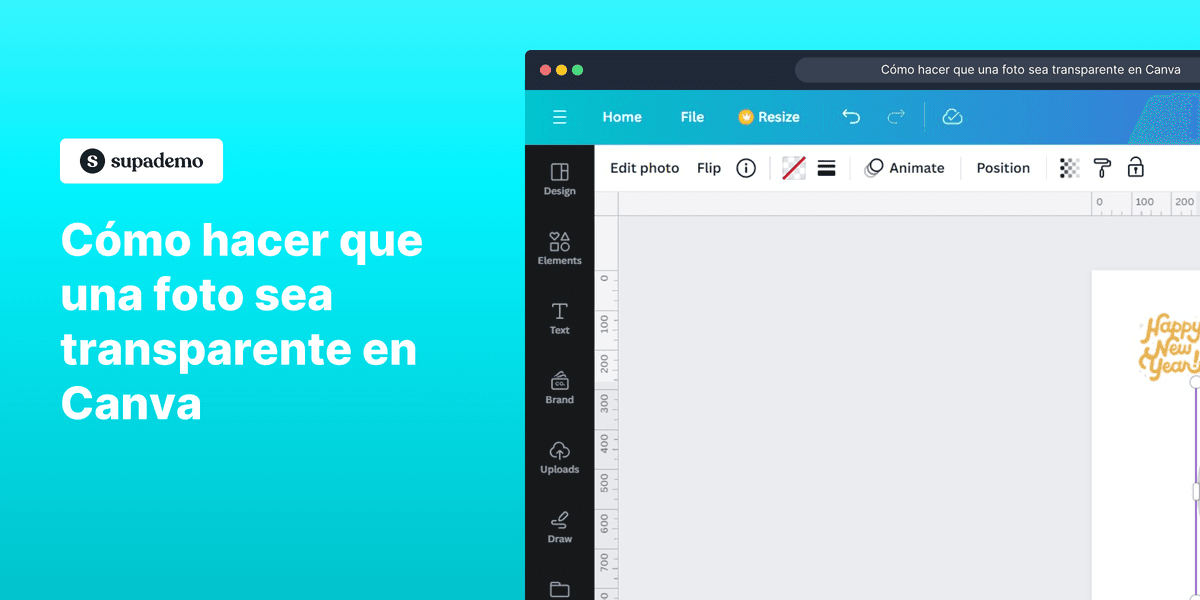 Cómo hacer que una foto sea transparente en Canva