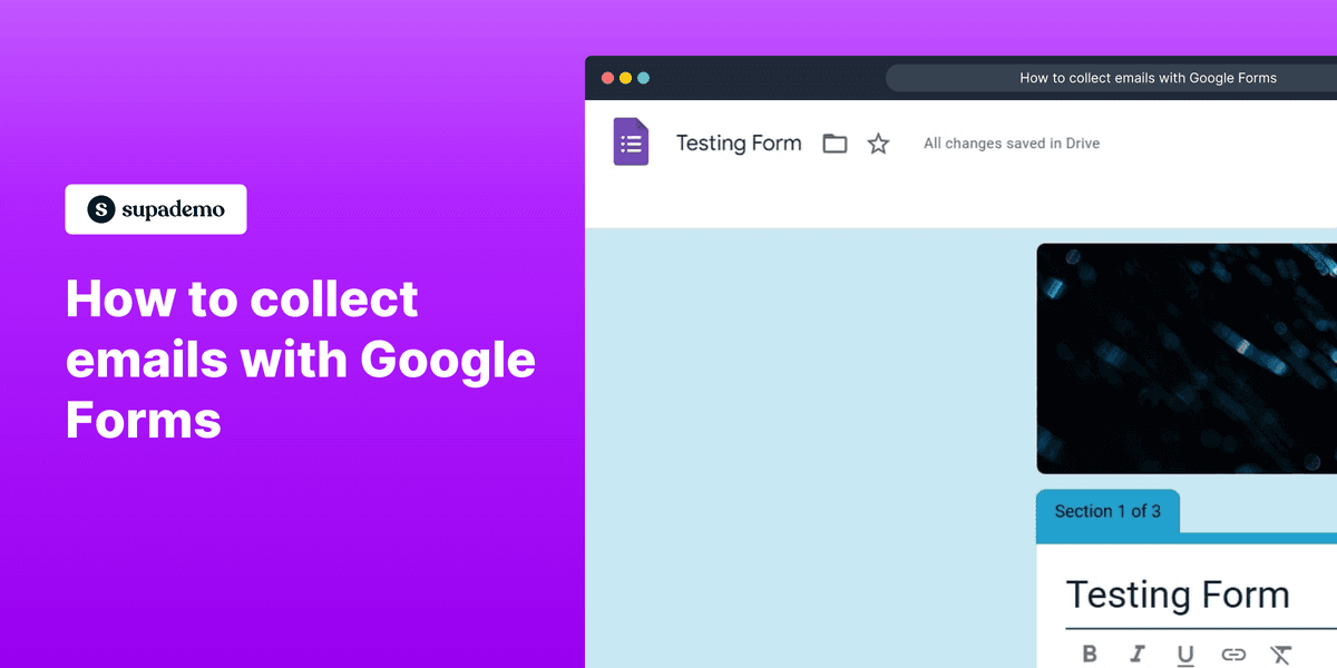 How to collect emails with Google Forms