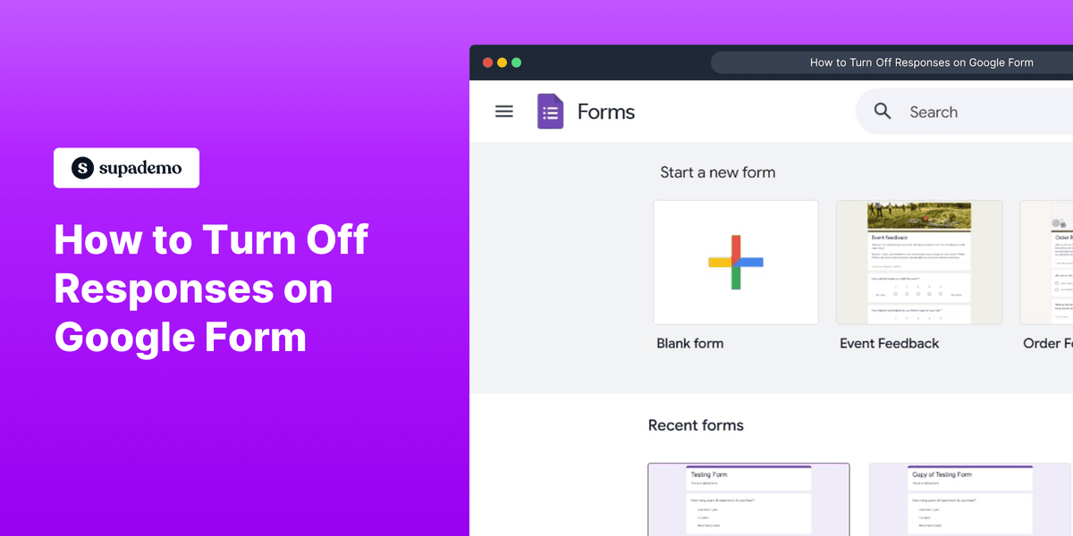 How to Turn Off Responses on Google Form