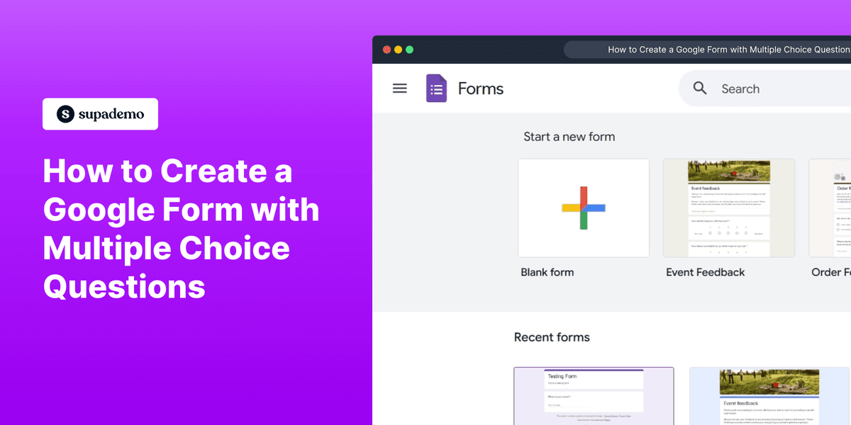 How to Create a Google Form with Multiple Choice Questions