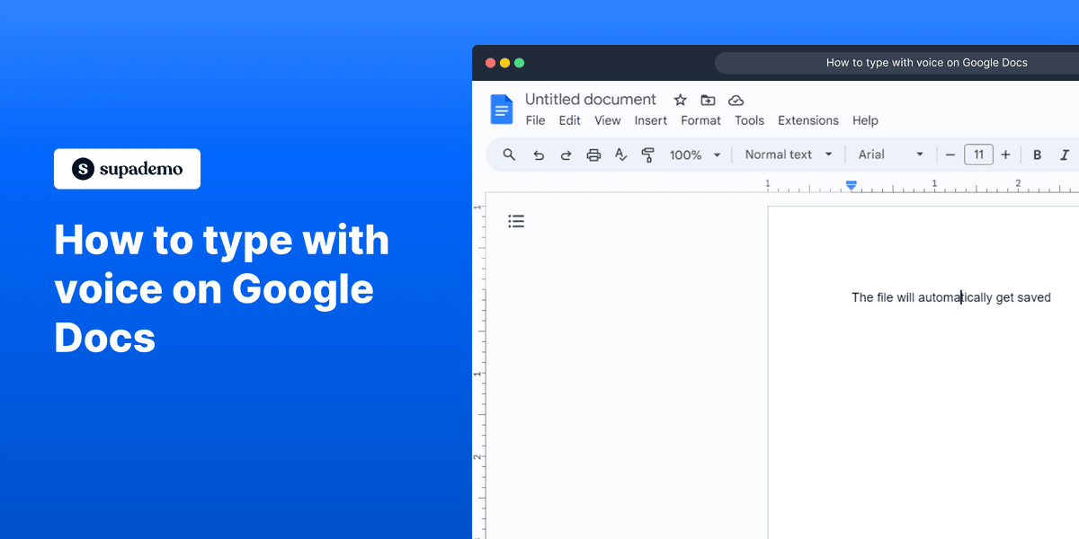 How to type with voice on Google docs