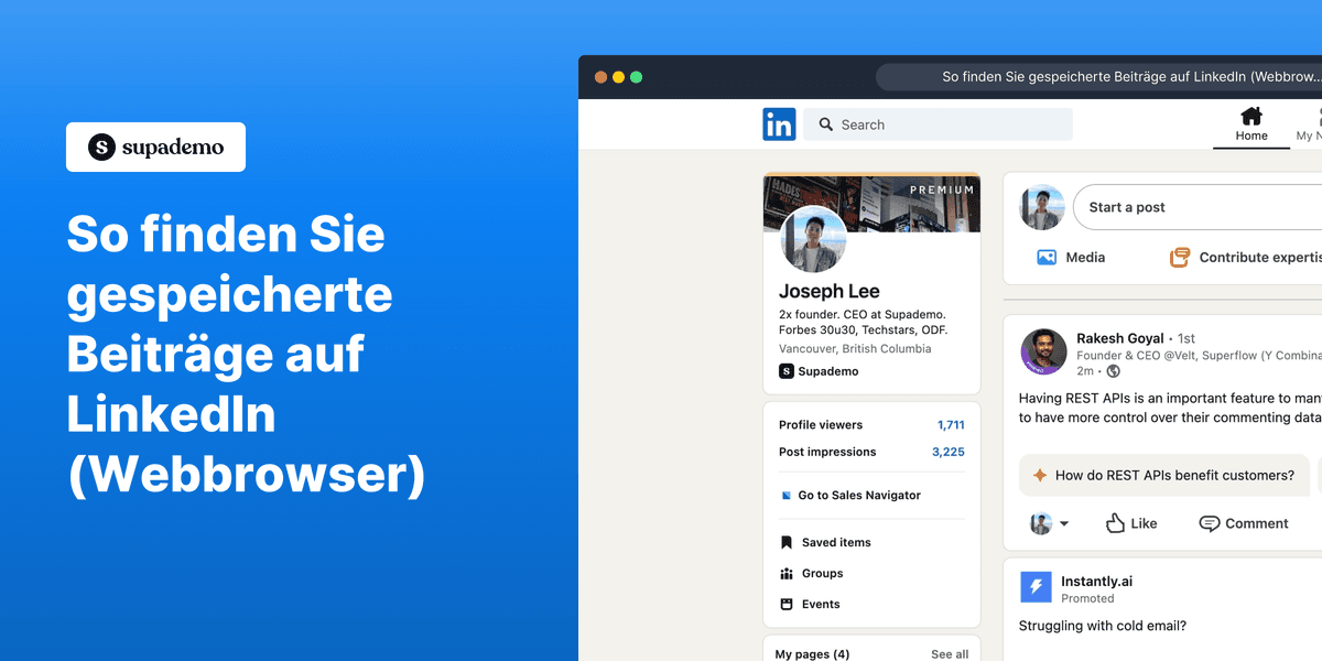 So finden Sie gespeicherte Beiträge auf LinkedIn (Desktop + App)
