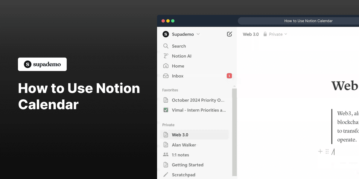 How to Use Notion Calendar