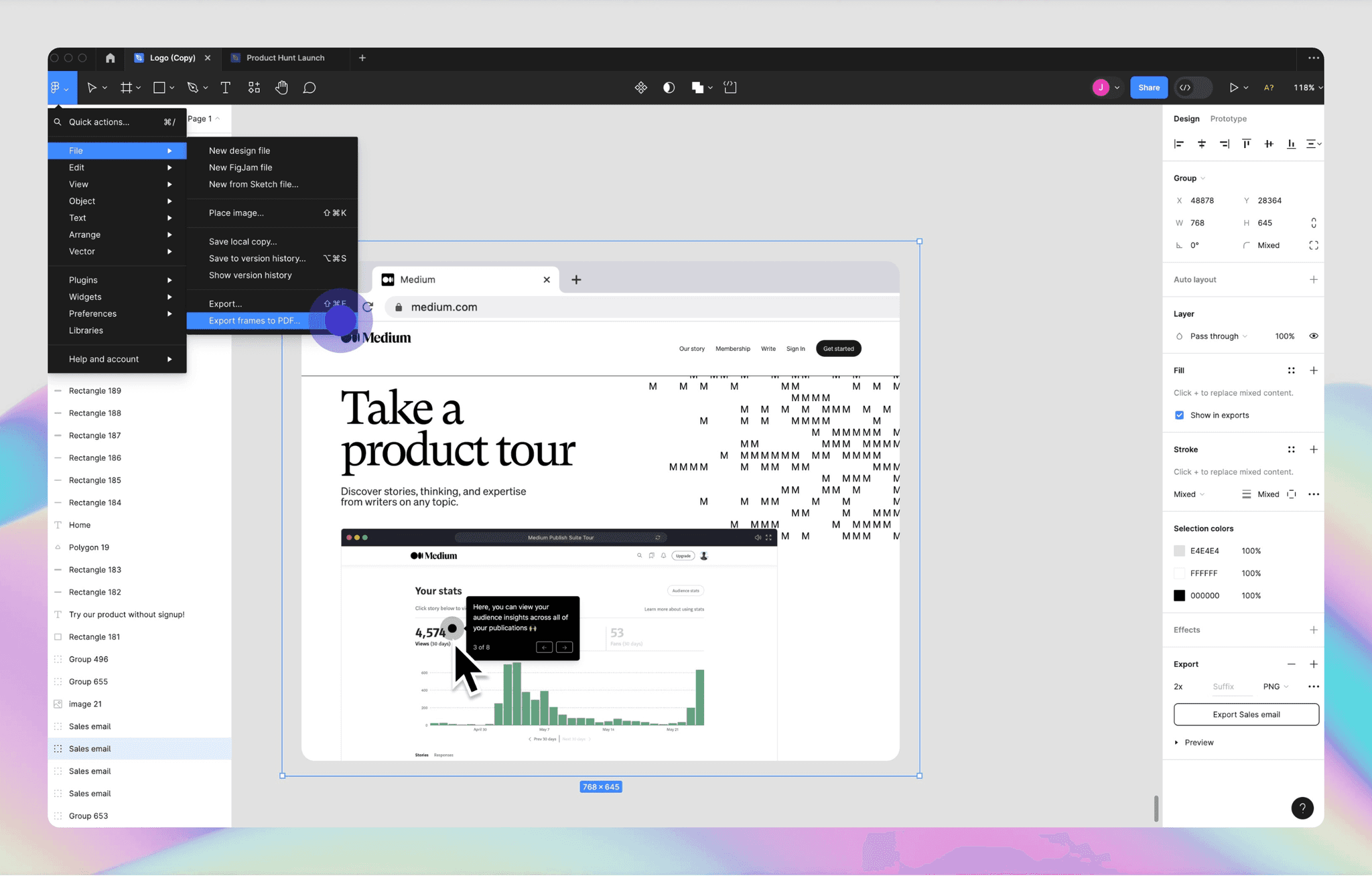 Figma でファイルを PDF にエクスポートする方法