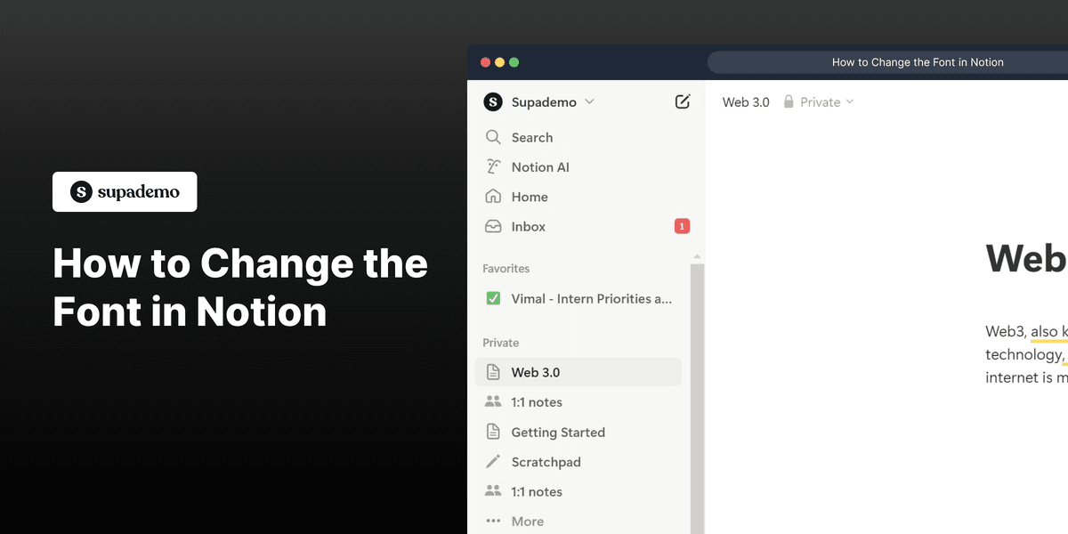How to change font in Notion