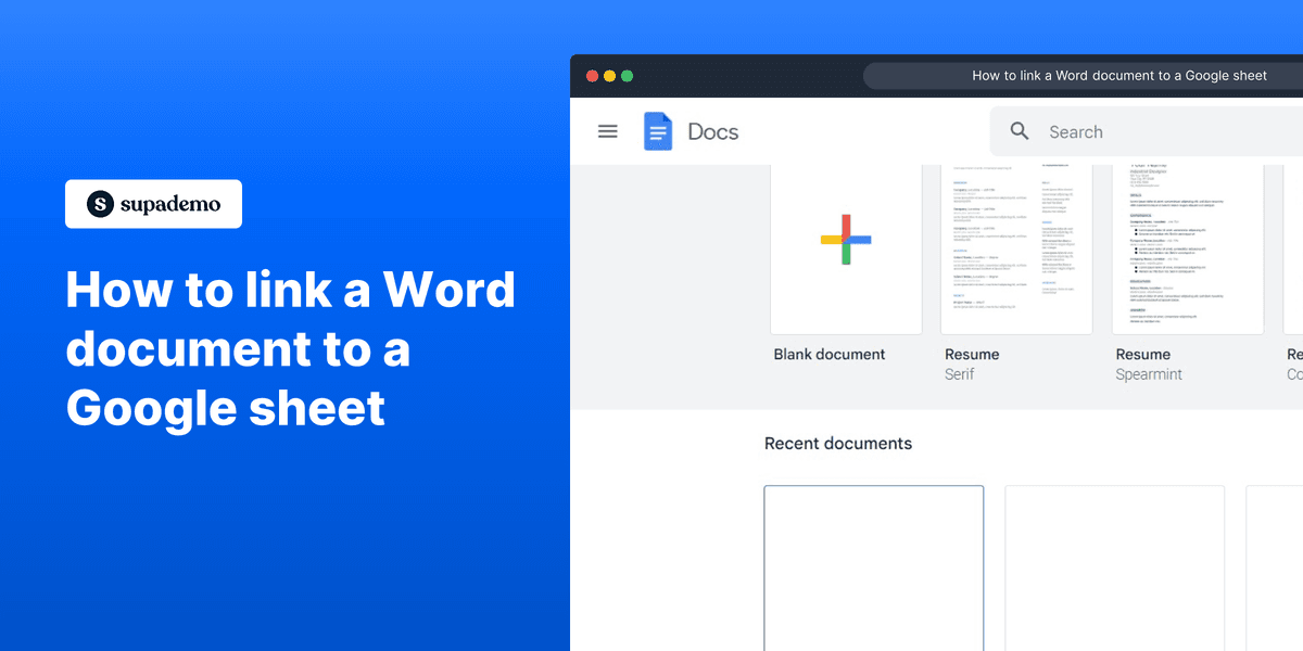 How to link a Word document to a Google Sheet