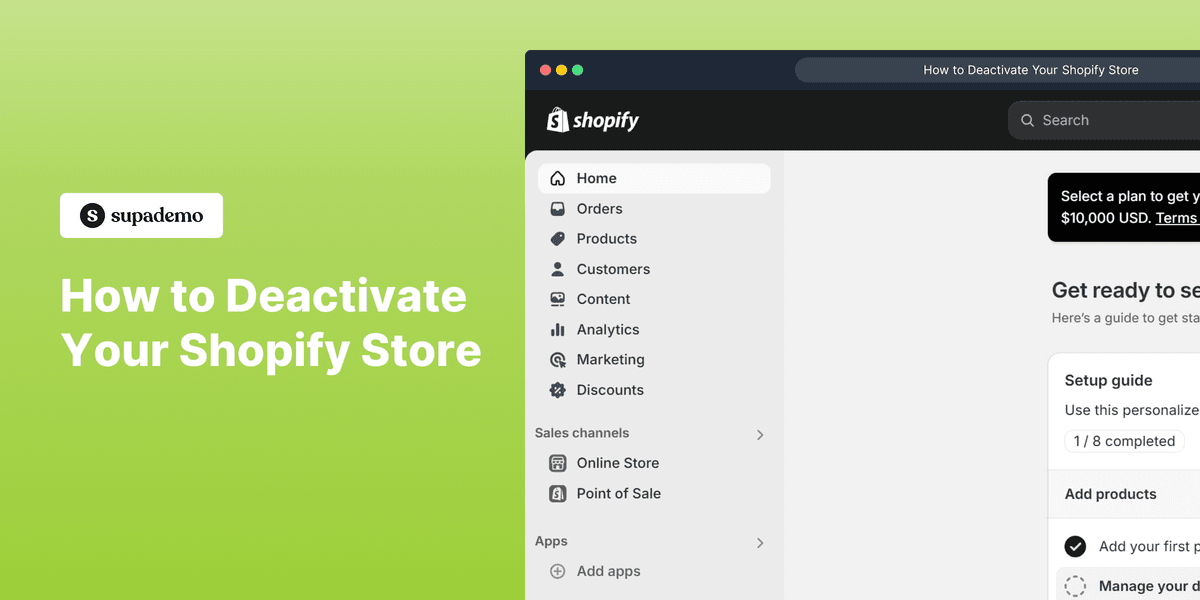 How to deactivate Shopify store