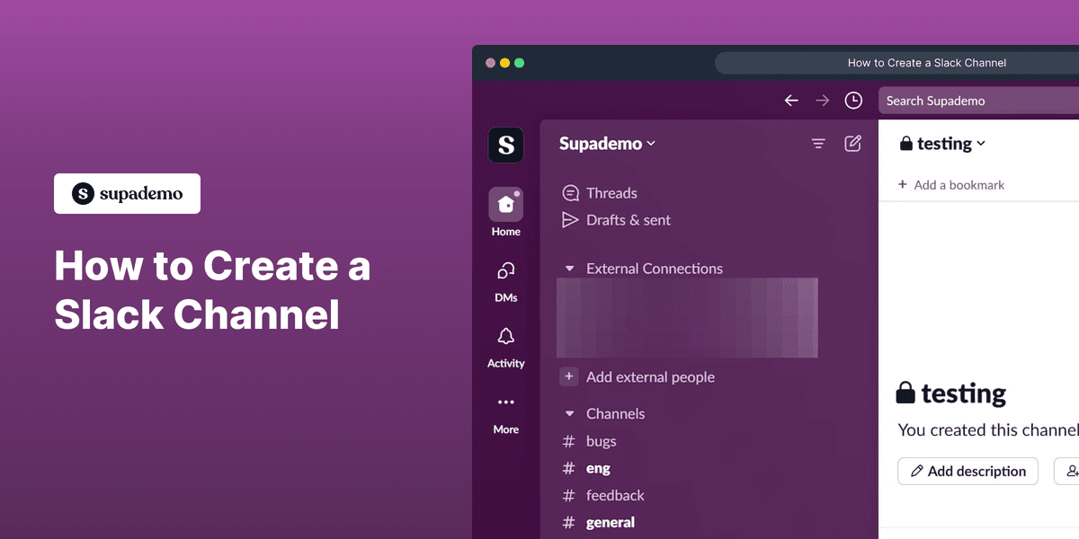 How to create a Slack channel