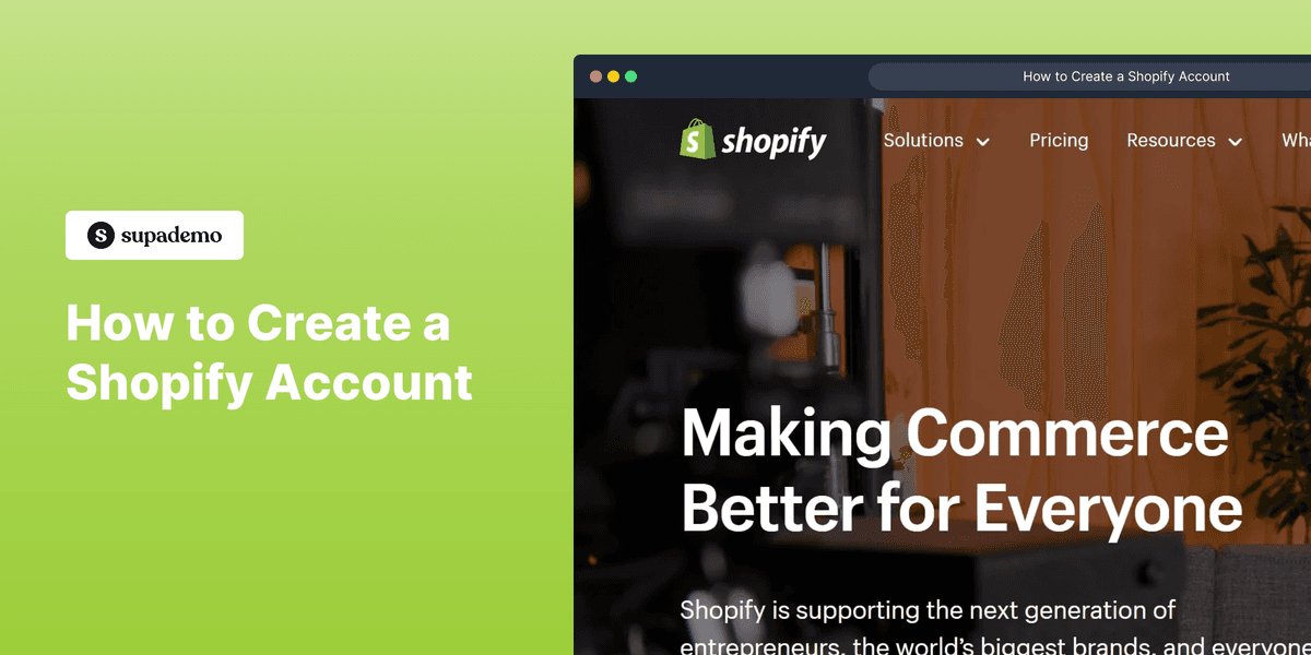 How to create a Shopify account