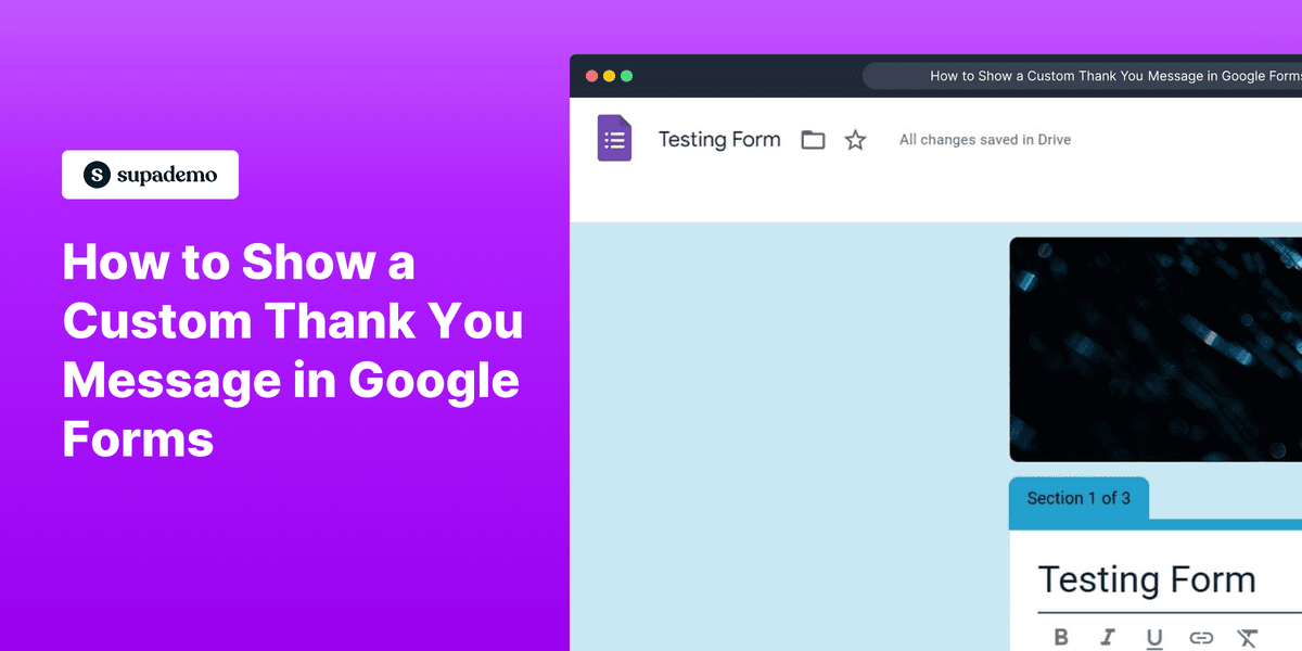 How to Show a Custom Thank You Message in Google Forms