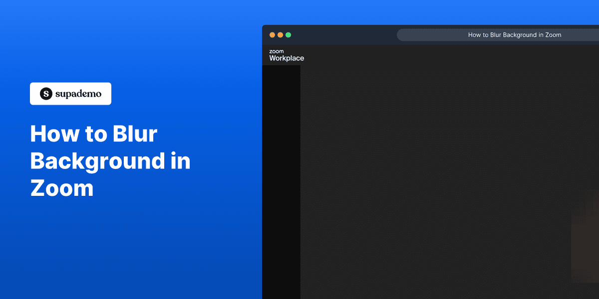 How to Blur Background in Zoom