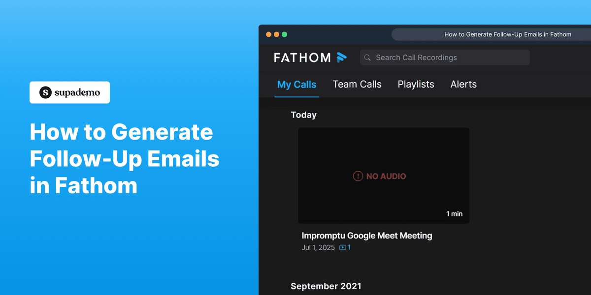 How to Generate Follow-Up Emails in Fathom