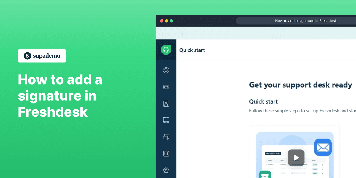 How to add signature in Freshdesk