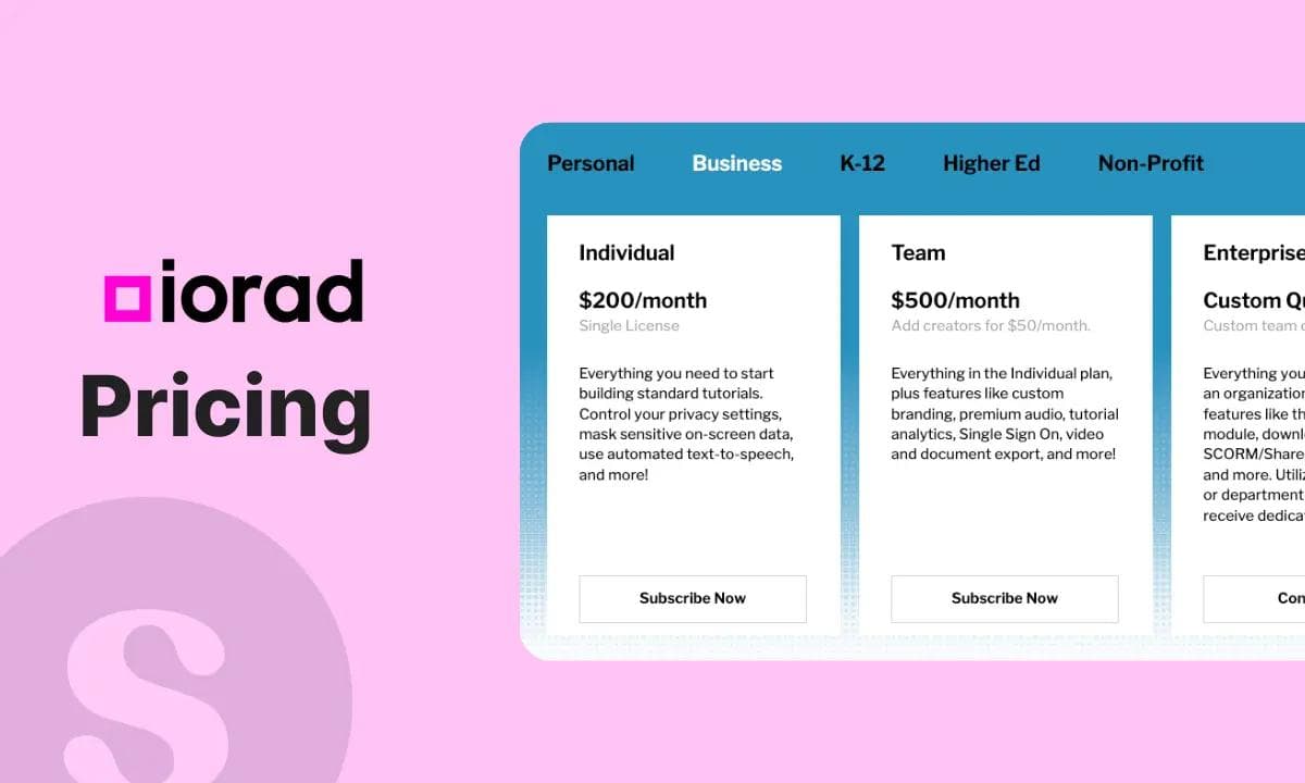 iorad Pricing: What You Get For The Cost (+ An Alternative)