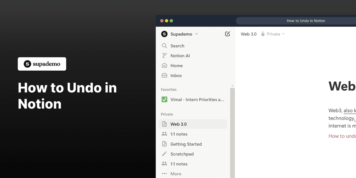How to Undo in Notion