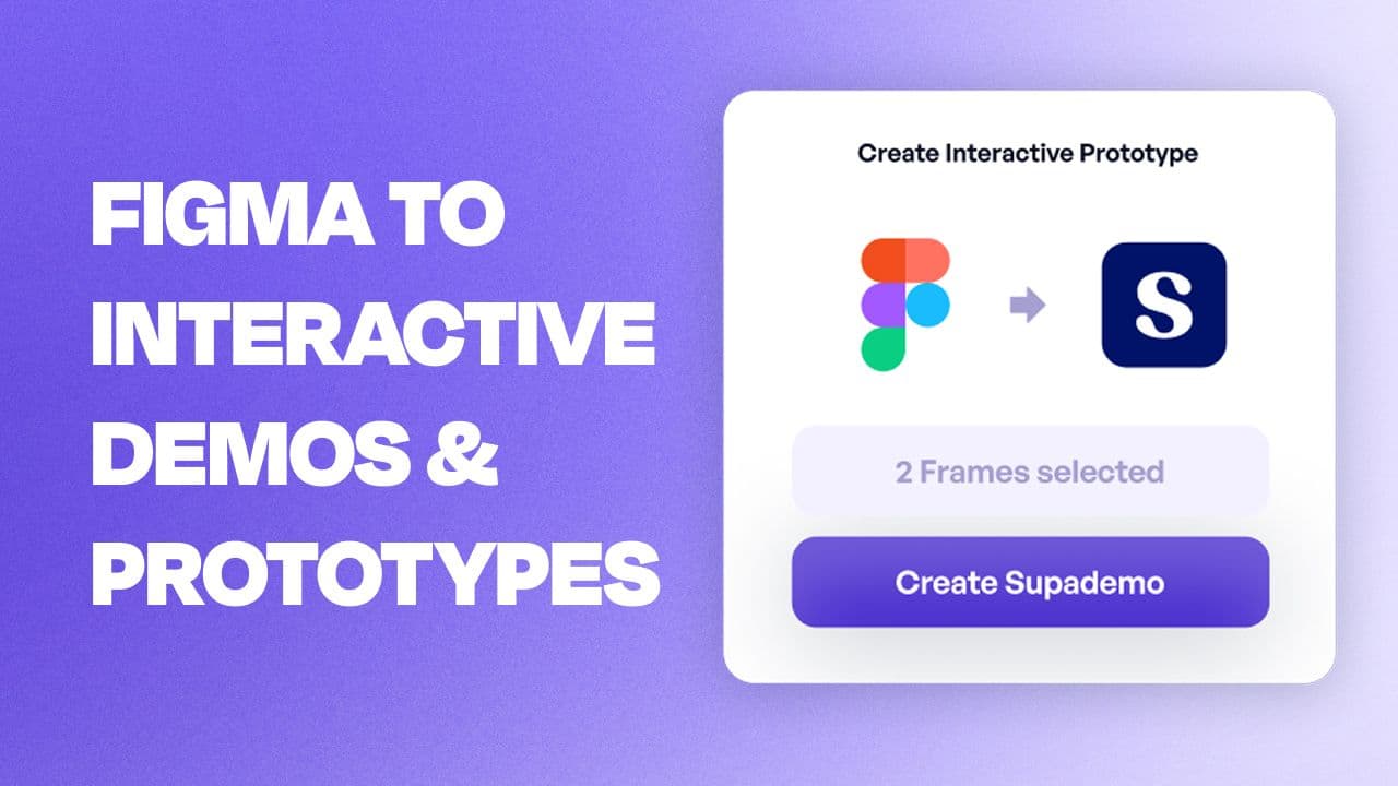 Create Figma interactive prototype with supademo