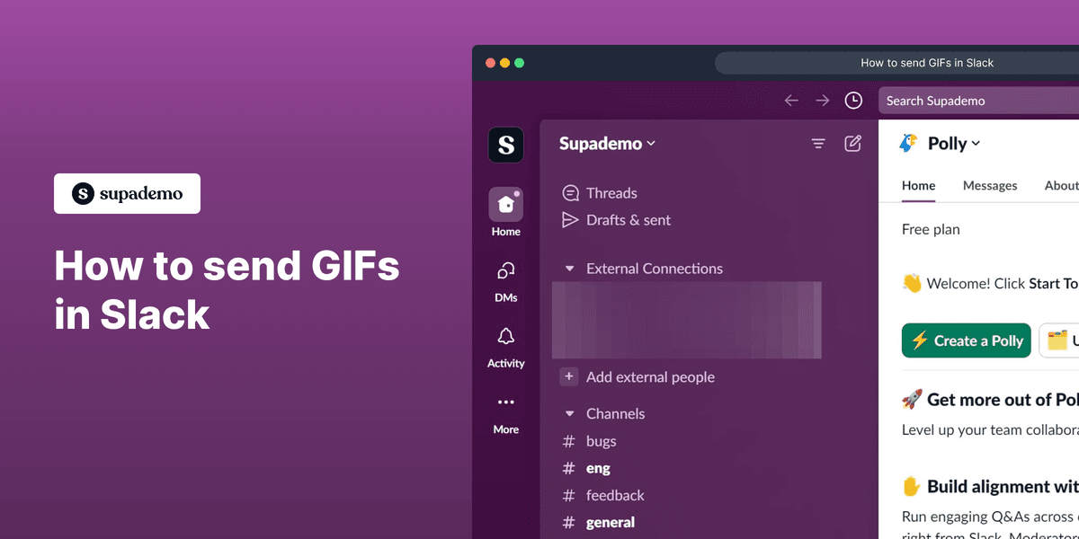 How to send gifs in Slack