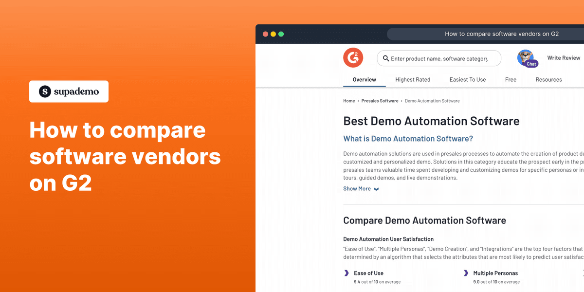 How to compare software vendors side-by-side on G2