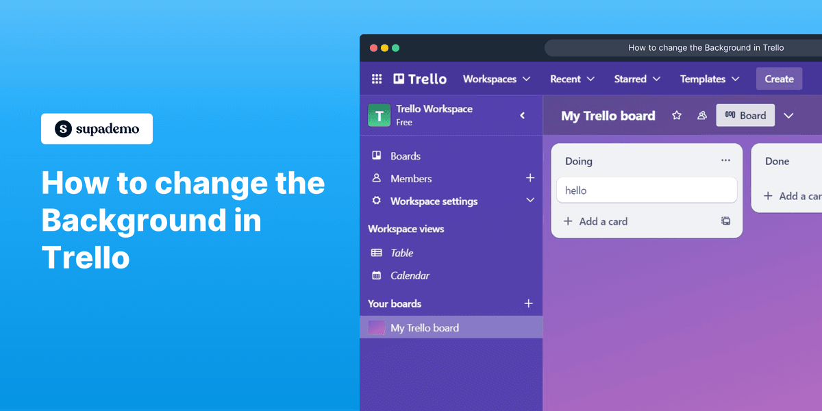 How to change the Background in Trello