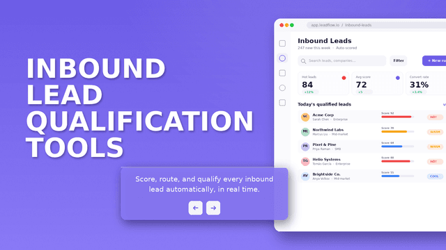 10 Best Inbound Lead Qualification Tools for 2026