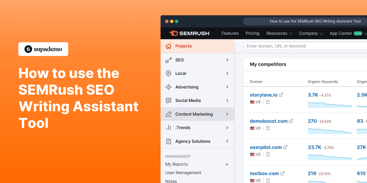 How to use the SEMrush SEO writing assistant tool