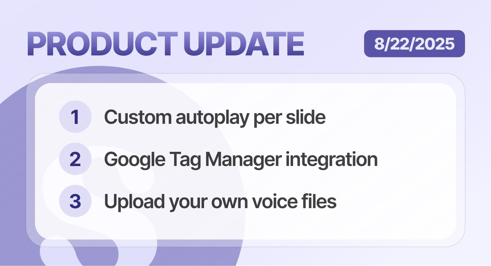 Custom Autoplay Per Slide, Tag Manager and Upload Custom Voiceover Files!