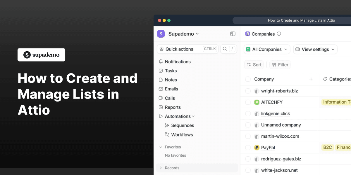 How to Create and Manage Lists in Attio