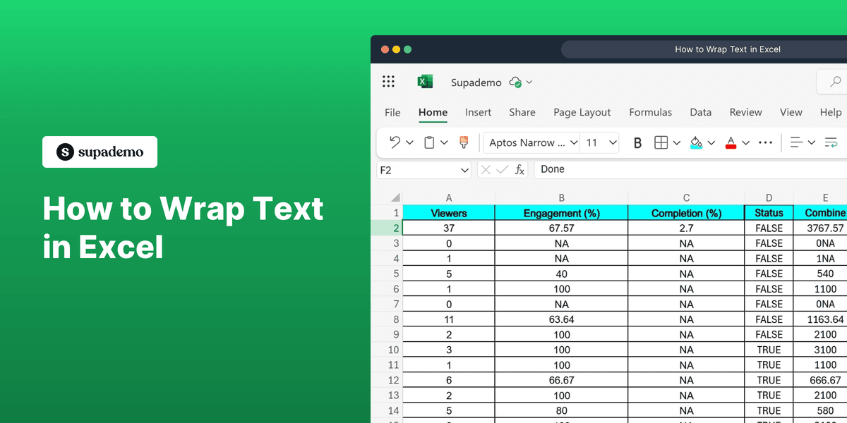 How to Wrap Text in Excel