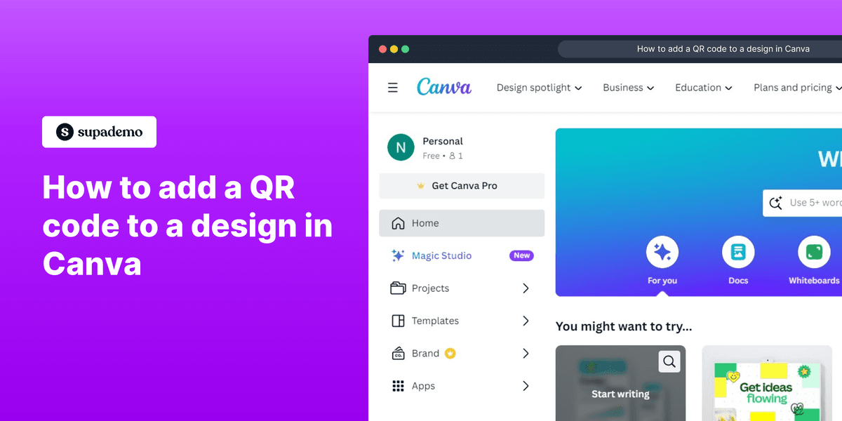 How to add a QR Code to a design in Canva