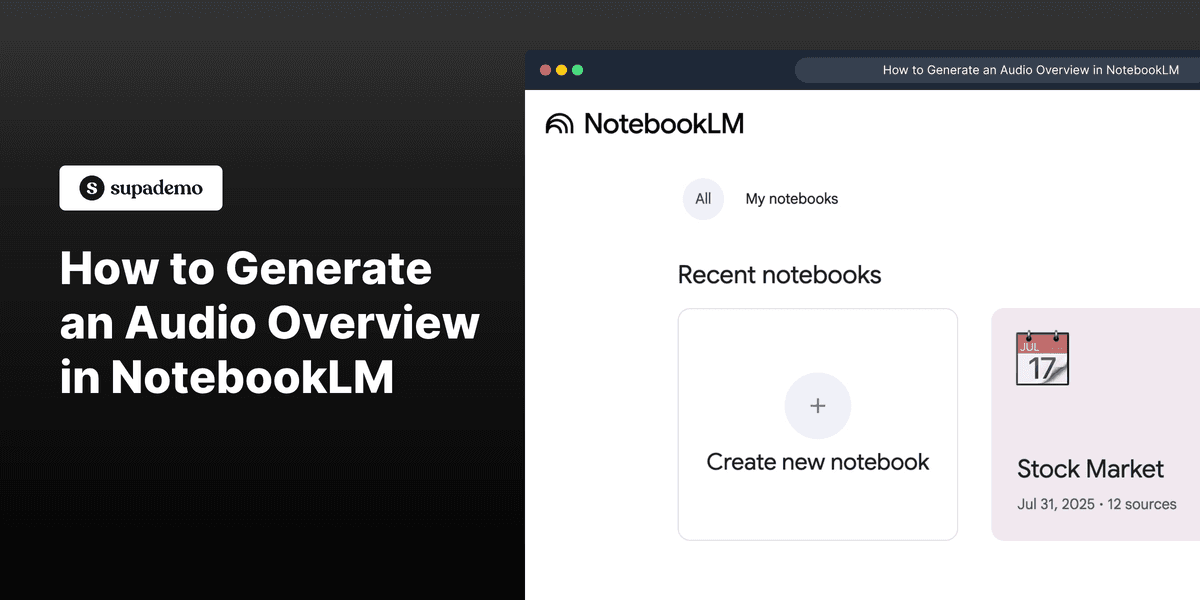 How to generate an audio overview in NotebookLM