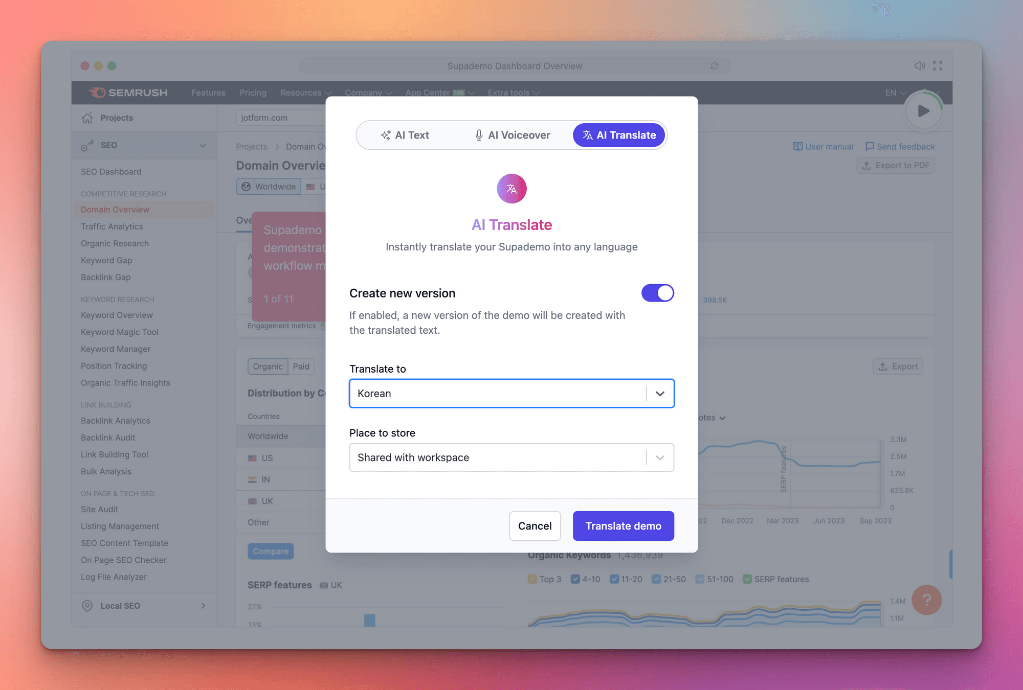 AI Translations, Keyboard Shortcuts, UX Improvements, Bugfixes