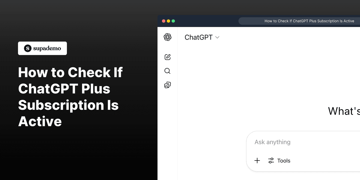 How to check if ChatGPT Plus subscription is active