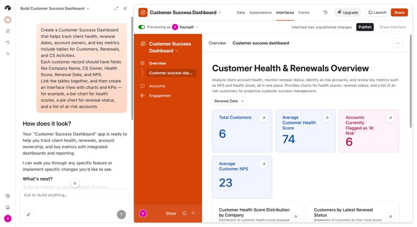 Build a CS Dashboard in Airtable