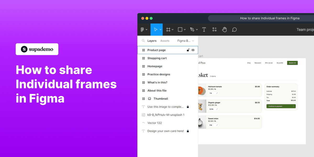 Figma Commons How to share individual frames in Figma | Supademo Blog