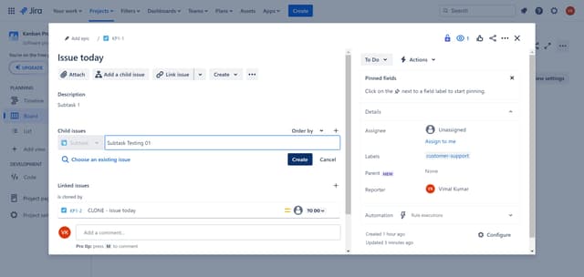 How to Create a Subtask in Jira | Step-by-Step
