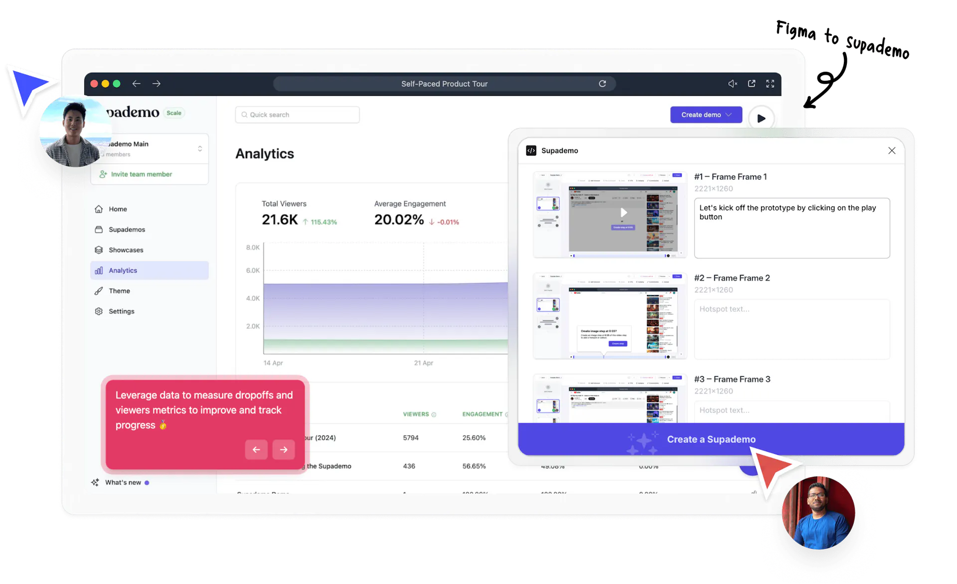 Supademo is a platform for creating and sharing beautifully interactive, AI-powered interactive product demos. Using Supademo, teams can communicate more effectively, validate MVPs, and drive product adoption.